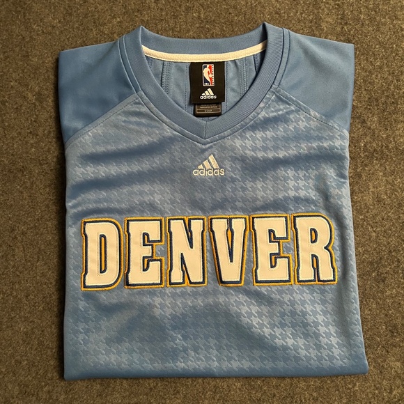 DENVER NUGGETS 2007 Adidas Authentic NBA S/S Shooting Shirt SMALL Carmelo Era - Picture 16 of 16